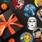 8 PCS Halloween Diamond Art Coasters - DIY Horror Diamond Painting Coasters Kits with Holder, Small Diamond Dot Coasters for Adults Beginners Art Craft Supplies